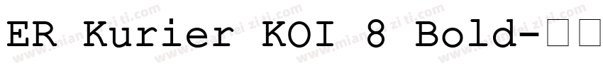 ER Kurier KOI 8 Bold字体转换
